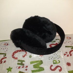 Black Fuzzy Ear Muffs Cute